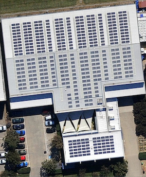 Arial view of solar array