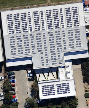 Arial view of solar array Arial view of solar array